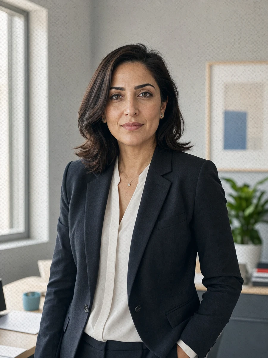 Illustrative portrait of Amira Hassan